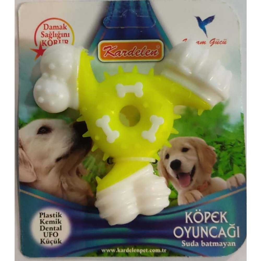 Köpek Oyuncağı Plastik Kemik Dental Ufo Küçük