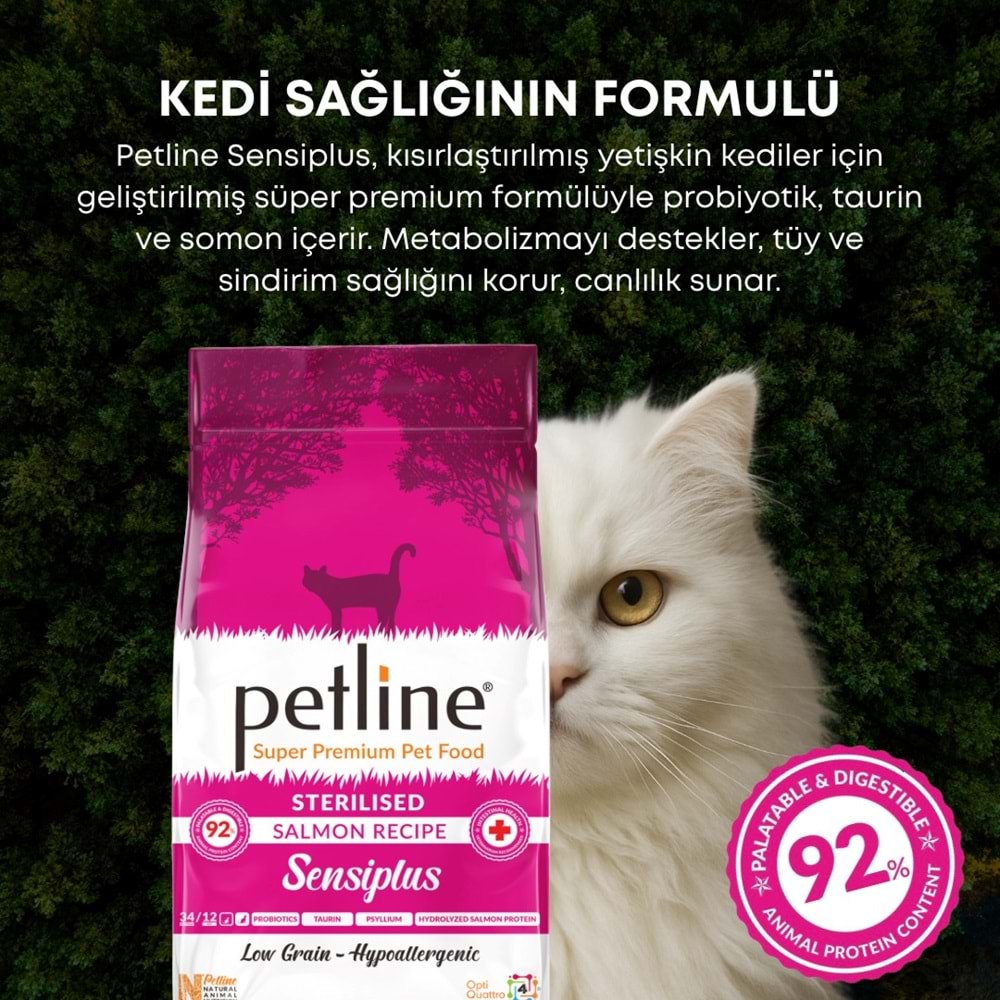 P. S. P. Yetişkin Kedi Maması Kısırlaştırılmış Somonlu 1.5 Kg Sensiplus