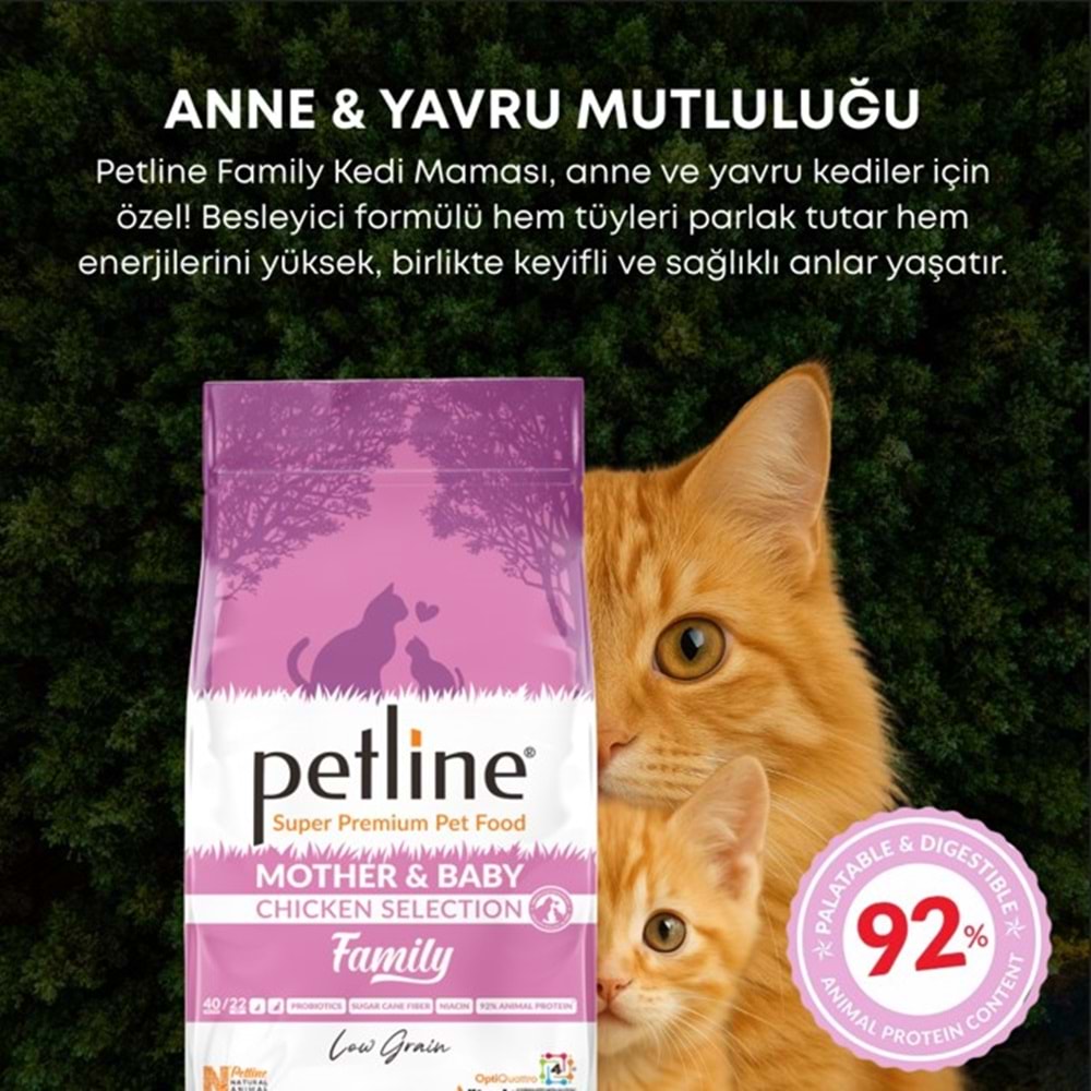 Petline S. P. Yavru ve Anne Kedi Maması Tavuklu 1.5 Kg Family
