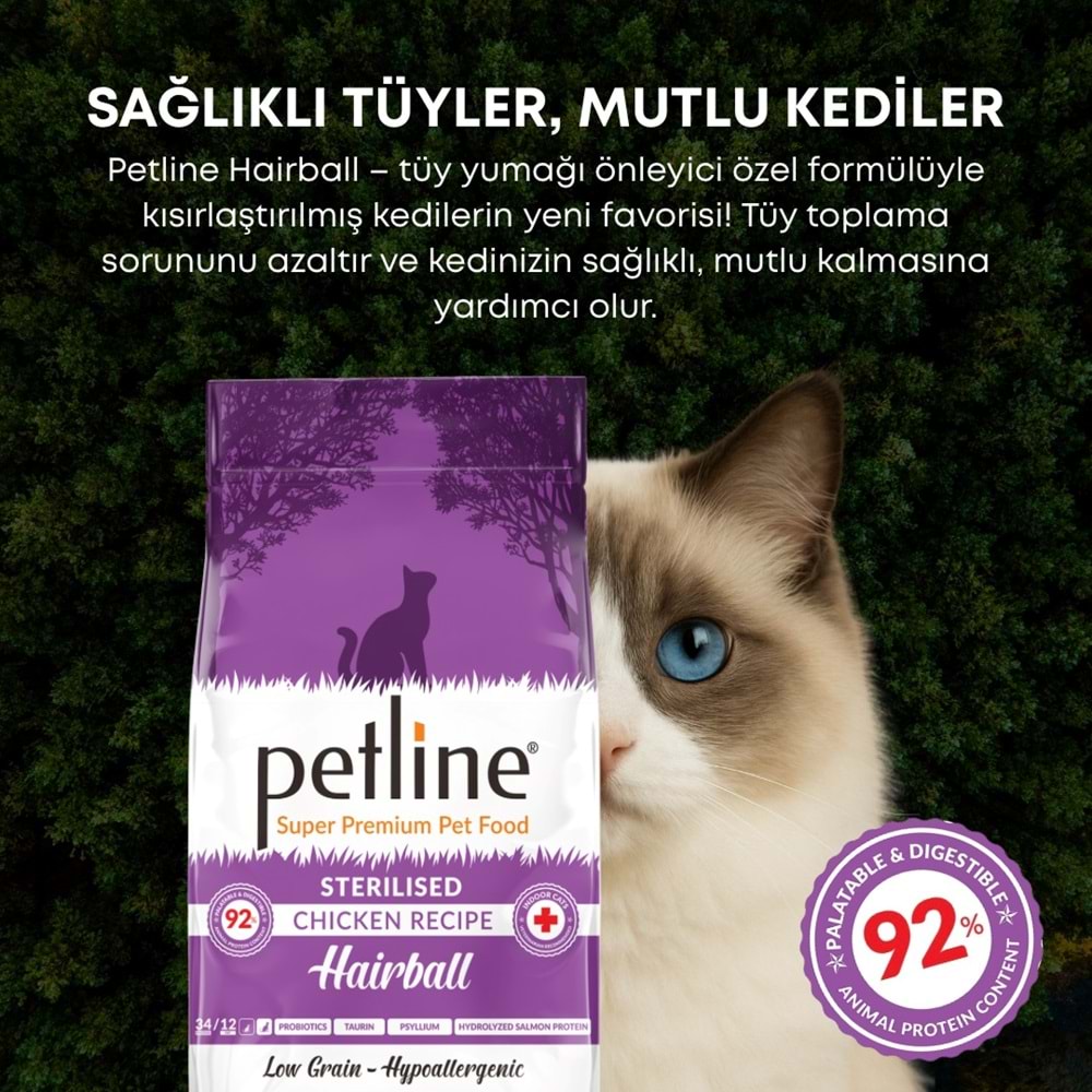 P. S. P. Yetişkin Kedi Maması Kısırlaştırılmış Tavuklu 6 Kg Hairball