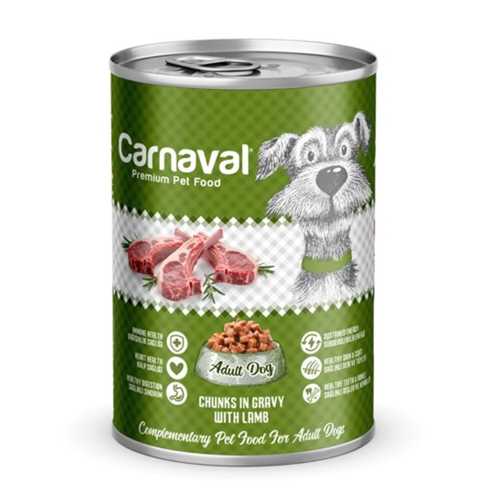 Carnaval Premium Yetişkin Köpek Konservesi Kuzu Etli 400 Gr