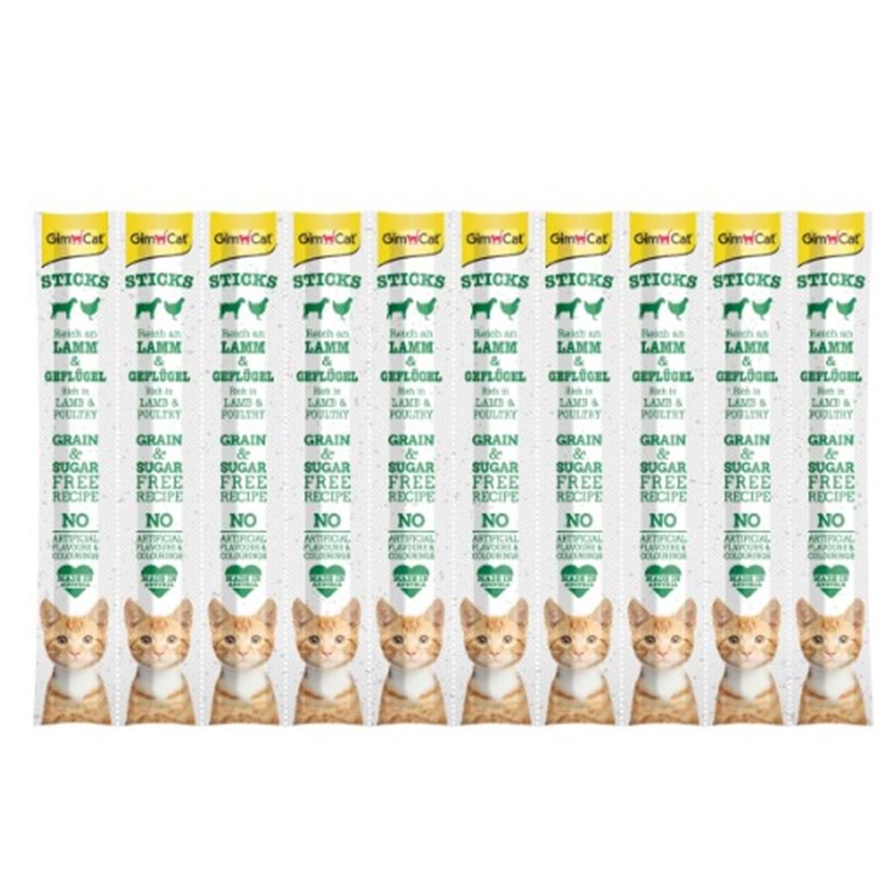 GimCat Kedi Ödül Çubuğu Kuzu Etli Tavuklu 50 Gr 10Lu