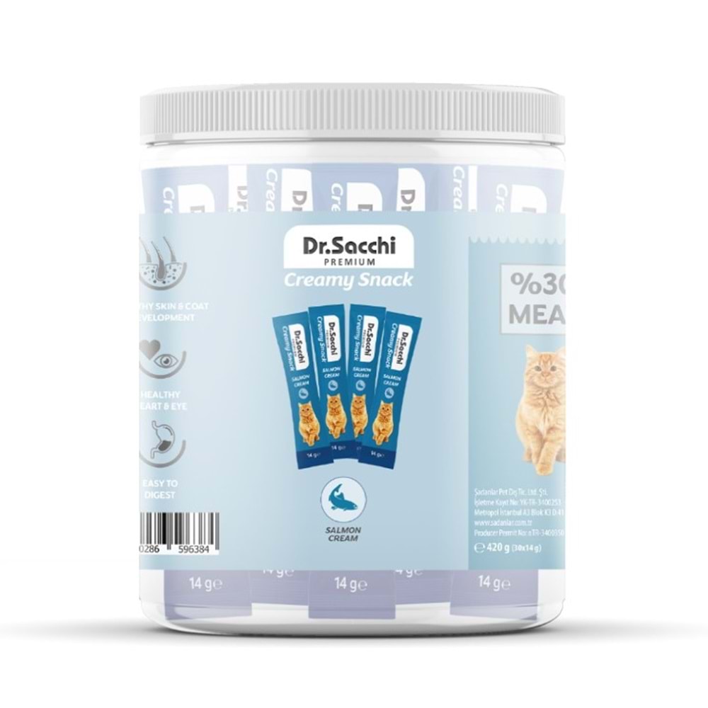 Dr.Sacchi Salmon Sıvı Kedi Ödülü 14gr - 30'Lu Kavanoz