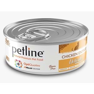 Petline S. P. Yetişkin Kedi Konservesi Delicate Tavuklu Pate 80 Gr