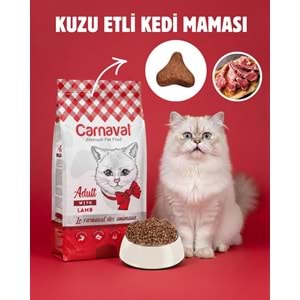 Carnaval Premium Yetişkin Kedi Maması Kuzu Etli 1.5 Kg