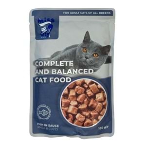 Miss Kis Pouch Yetişkin Kedi Maması Balık Etli 100 Gr