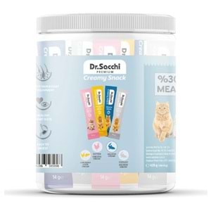 Dr.Sacchi Creamy Snack Sıvı Kedi Ödülü 14 Gr Karışık- 30'Lu Kavanoz