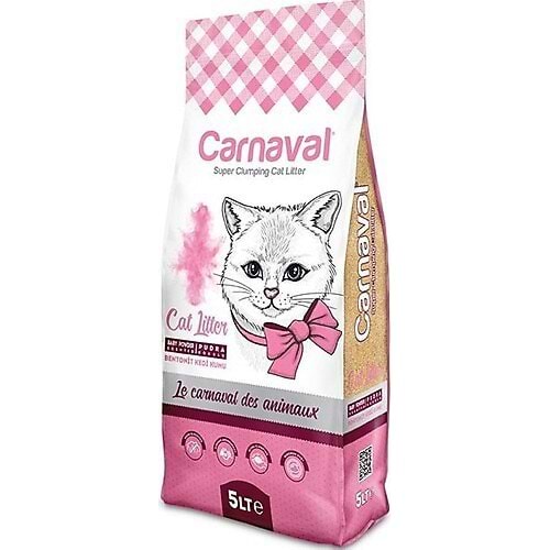 Carnaval Premium Bentonit Kedi Kumu 5 Lt Pudralı