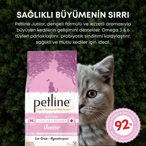 Petline Super Premium Yavru Kedi Maması Kitten Tavuklu 10 Kg Junior