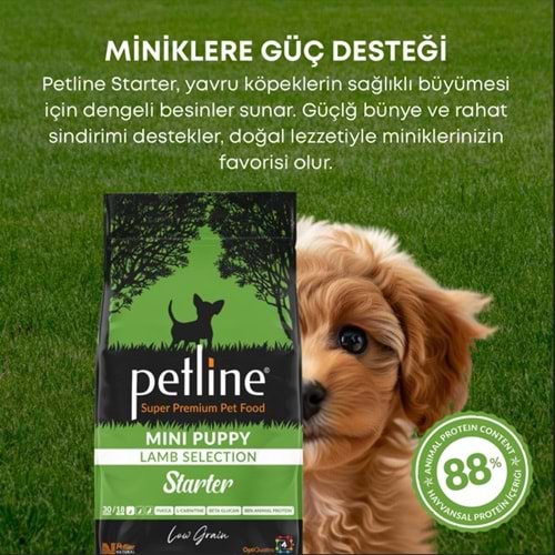 Petline S. P. Yavru Köpek Maması Mini Irk Kuzu Etli 3 Kg Starter