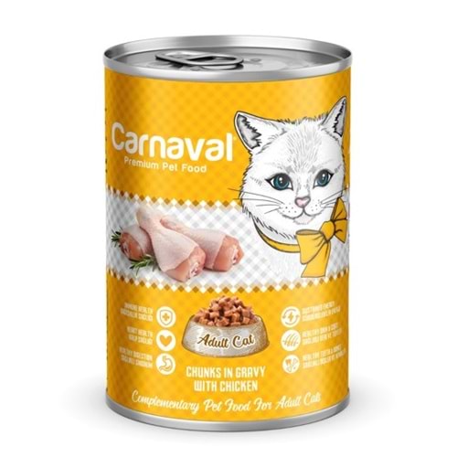 Carnaval Premium Yetişkin Kedi Konservesi Tavuklu 400 Gr