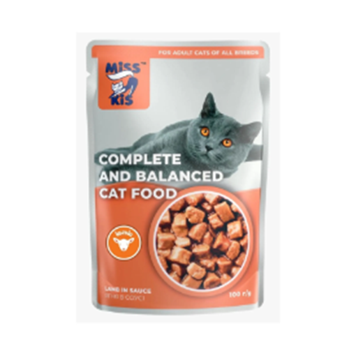Miss Kis Pouch Yetişkin Kedi Maması Kuzu Etli 100 Gr