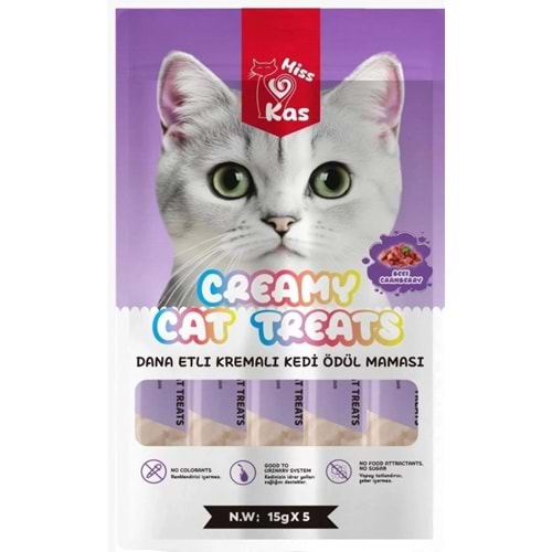 Miss Kas Dana Etli Kremalı Kedi Ödül Maması 5x15 Gr