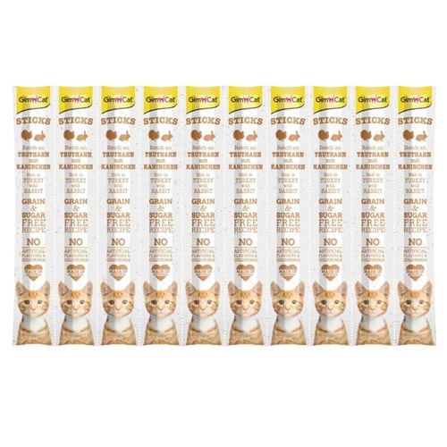 Gimcat Kedi Ödül Çubuğu Hindi Tavşan Etli 50 Gr 10 Lu