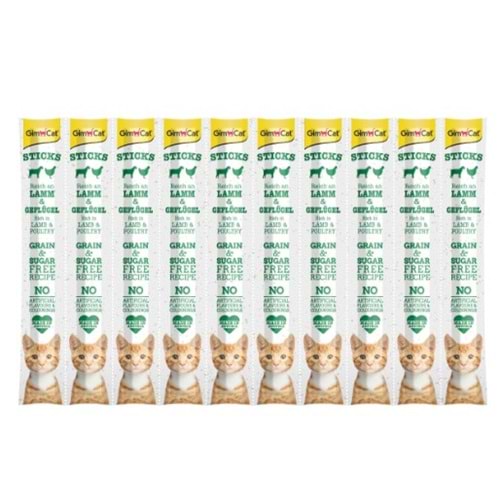 GimCat Kedi Ödül Çubuğu Kuzu Etli Tavuklu 50 Gr 10Lu