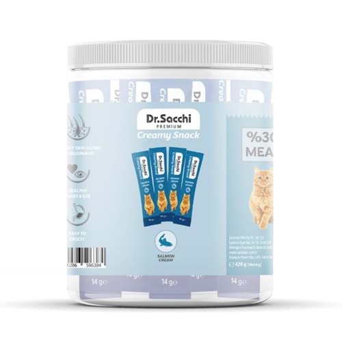 Dr.Sacchi Salmon Sıvı Kedi Ödülü 14gr - 30'Lu Kavanoz