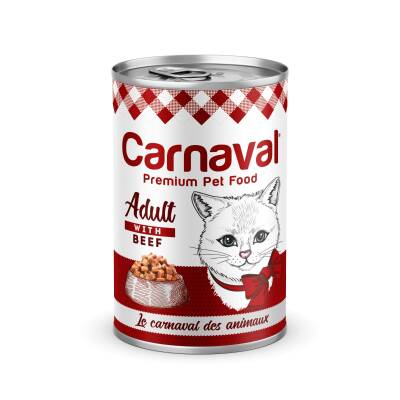 Carnaval Premium Yetişkin Kedi Konservesi Biftekli 400 Gr - 1