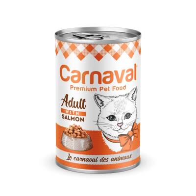 Carnaval Premium Yetişkin Kedi Konservesi Somon Balıklı 400 Gr - 1