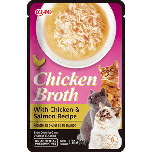 Ciao Chicken Broth Tavuk Sulu ve Somonlu Kedi Et Suyu Çorbası 50 Gr EU824 - 1