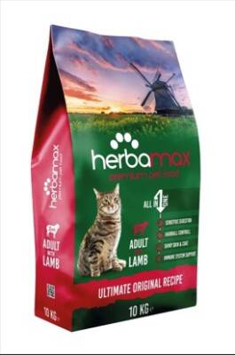 Herbamax P. Yetişkin Kedi Maması Kuzu Etli 10 Kg - 1