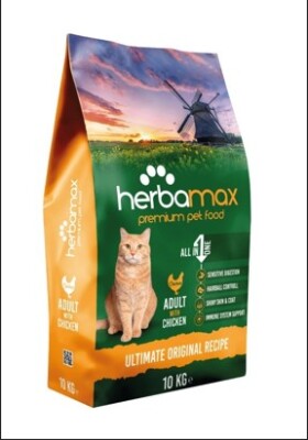 Herbamax P. Yetişkin Kedi Maması Tavuk Etli 10 Kg - 1