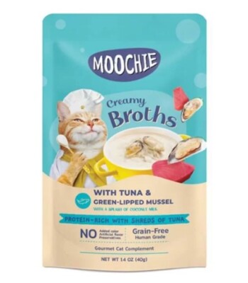 Moochie Pouch Kedi Ödülü Ton-Yeşil Midye 40 Gr - 1