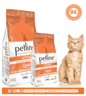 Petline S. P. Yavru Kedi Maması Kitten Somonlu 10 Kg (Lovely) - 3