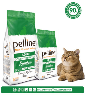 Petline S. P. Yetişkin Kedi Maması Gourmet 12 Kg (Rainbow) - 3