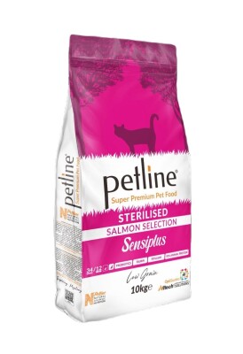 Petline S. P. Yetişkin Kedi Maması Kısırlaştırılmış Somonlu 10 Kg (Sensiplus) - 1