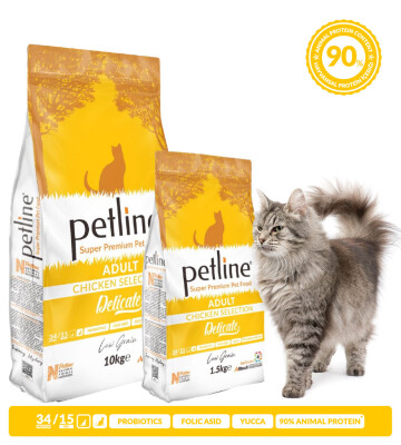 Petline S. P. Yetişkin Kedi Maması Tavuklu 10 Kg (Delicate) - 4