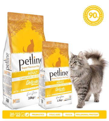 Petline S. P. Yetişkin Kedi Maması Tavuklu 10 Kg (Delicate) - 4