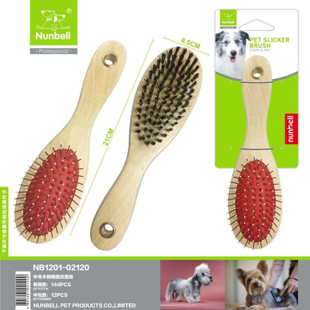 Fırça/Tarak Çift Taraflı Oval-L Nunbell 560-4003