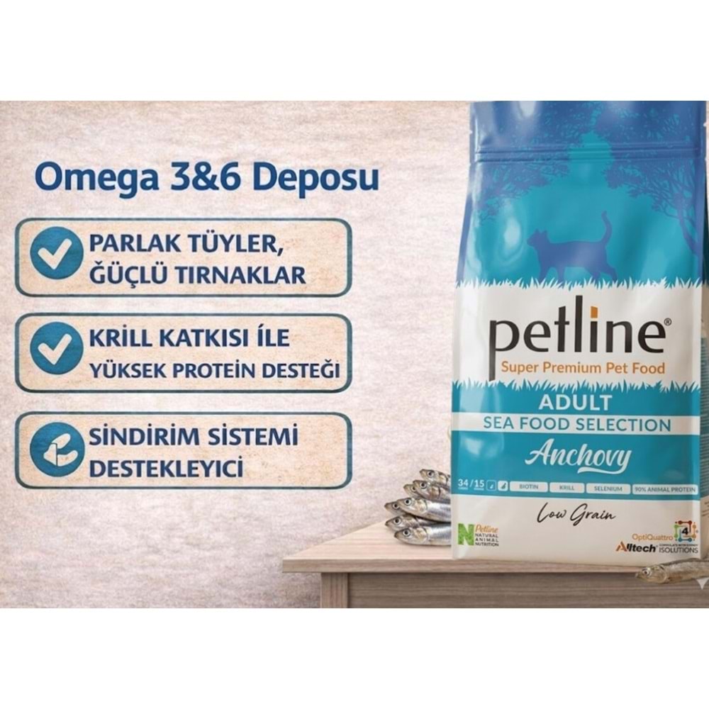 Petline Super Premium Yetişkin Kedi Maması Hamsili 1.5 Kg Anchovy