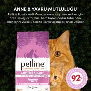 Petline S. P. Yavru ve Anne Kedi Maması Tavuklu 1.5 Kg Family