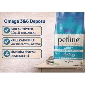 Petline Super Premium Yetişkin Kedi Maması Hamsili 10 Kg Anchovy
