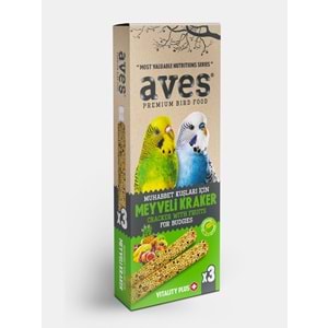 Aves Premium Muhabbet Krakeri Meyveli 3Lü 10 Lu Paket