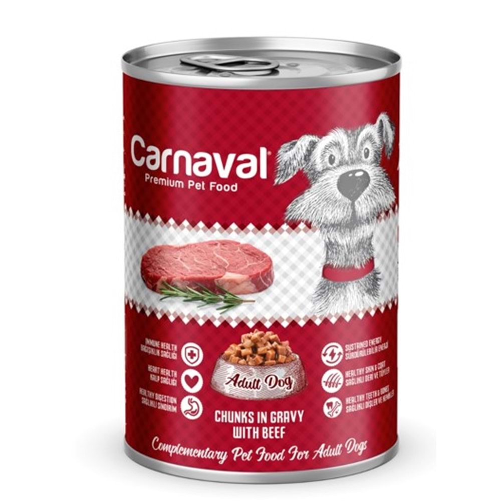 Carnaval Premium Yetişkin Köpek Konservesi Biftekli 400 Gr