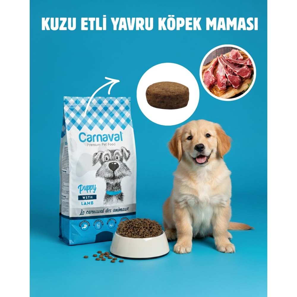 Carnaval Premium Yavru Köpek Maması Kuzu Etli 3 Kg