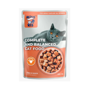 Miss Kis Pouch Yetişkin Kedi Maması Kuzu Etli 100 Gr