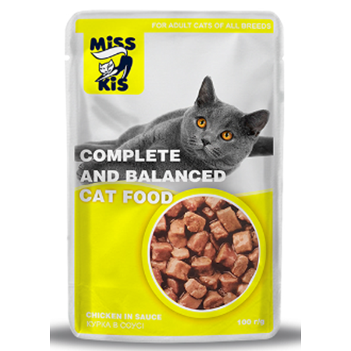 Miss Kis Pouch Yetişkin Kedi Maması Tavuk Etli 100 Gr