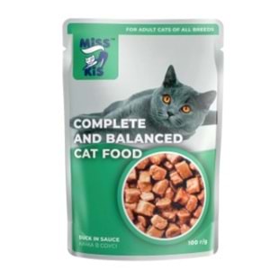 Miss Kis Pouch Yetişkin Kedi Maması Ördek Etli 100 Gr
