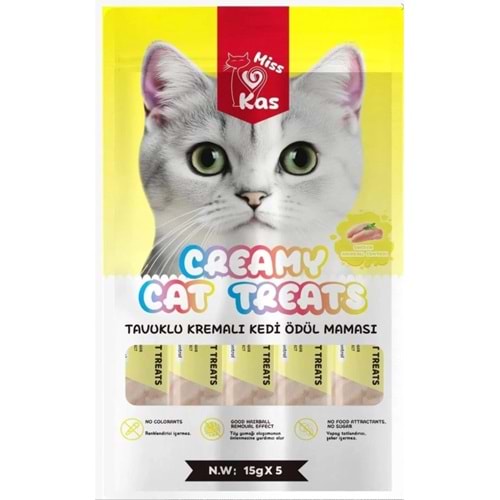 Miss Kas Tavuk Etli Kremalı Kedi Ödül Maması 5X15 Gr